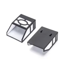 Lampada da parete solare LED nera 2700K