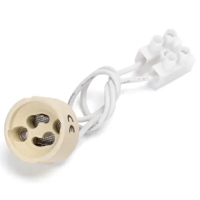 Portalampada GU10 in ceramica bianco