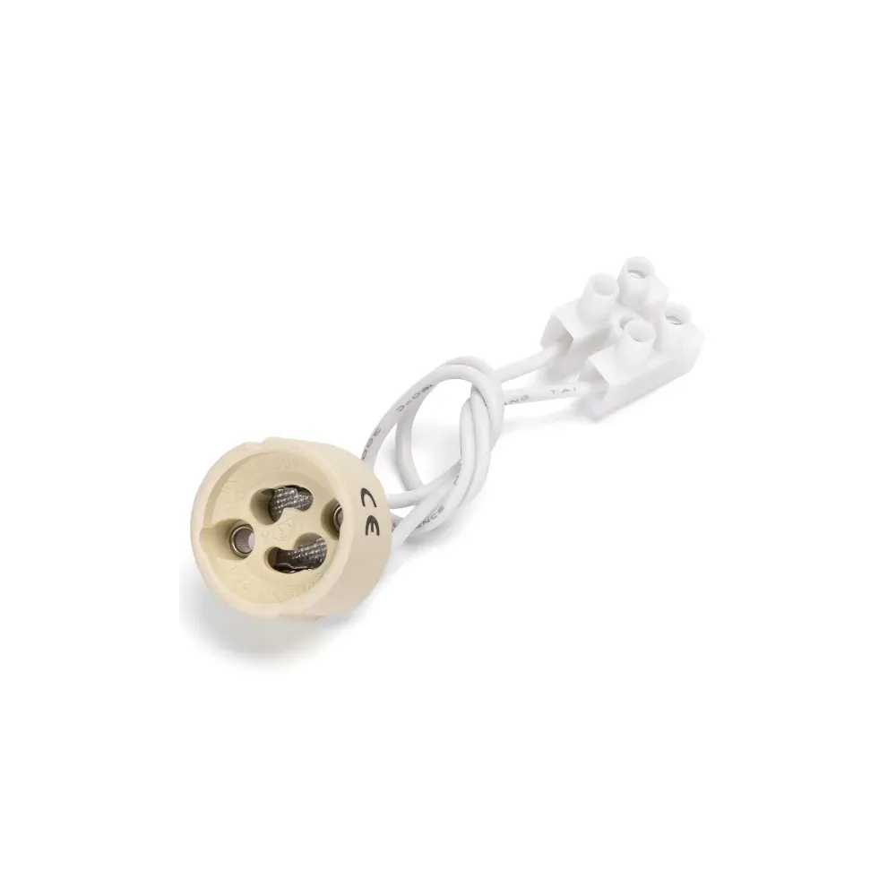 Portalampada GU10 in ceramica bianco