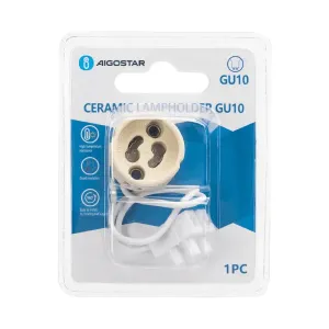 Portalampada GU10 in ceramica bianco