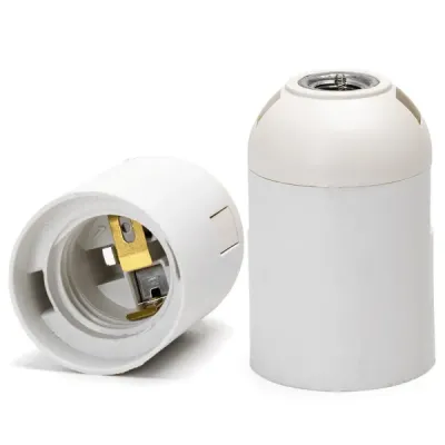 PORTALAMPADA E27 PLASTICA CON TERMINALE A MOLLA BIAN