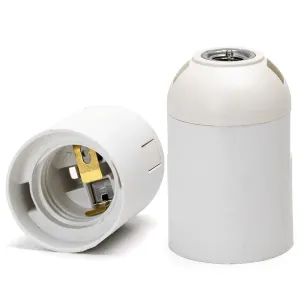 PORTALAMPADA E27 PLASTICA CON TERMINALE A MOLLA BIAN