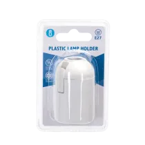 PORTALAMPADA E27 PLASTICA CON TERMINALE A MOLLA BIAN PORTALAMPADA E27 PLASTICA CON TERMINALE A MOLLA BIAN