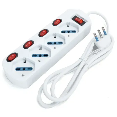 MULTIPRESA CON CAVO ITALIANO 4 VIE H05VV-F 3GQ.0MM 1.5MT 10A