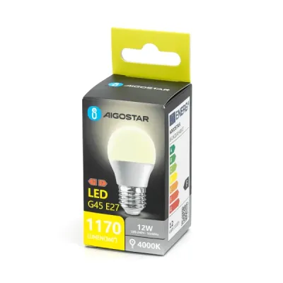 LAMPADINA LED G45 12W 4000K 1170LM E27