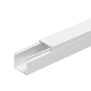 CANALINA QUADRATA PVC BIANCA L2000 X W16 X H16 MM