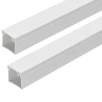 CANALINA QUADRATA PVC BIANCA L2000 X W16 X H16 MM