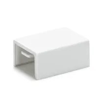 Connettore dritto per canalina quadrata in PVC bianco 15*10mm 4pz