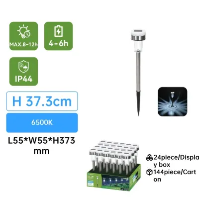 Lampioncino LED solare in acciaio inox 6500K