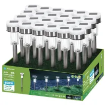 Lampioncino LED solare in acciaio inox 6500K