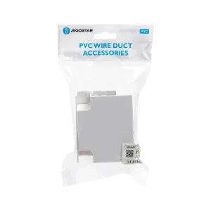 CONNETTORE T CANALINA QUADRATA PVC BIANCO 60X40MM 4PZ