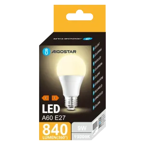 LED A60 E27 9W 3000k