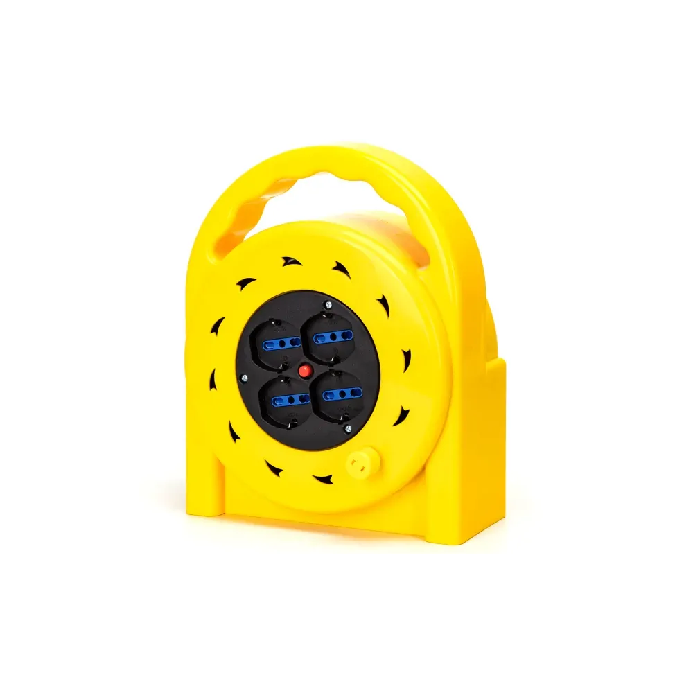 Avvolgicavo a 4 vie 3G1.5mM 20m giallo Avvolgicavo a 4 vie 3G1.5mM 20m giallo
