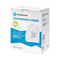Avvolgicavo a 4 vie 3G1.5mM 20m giallo Avvolgicavo a 4 vie 3G1.5mM 20m giallo
