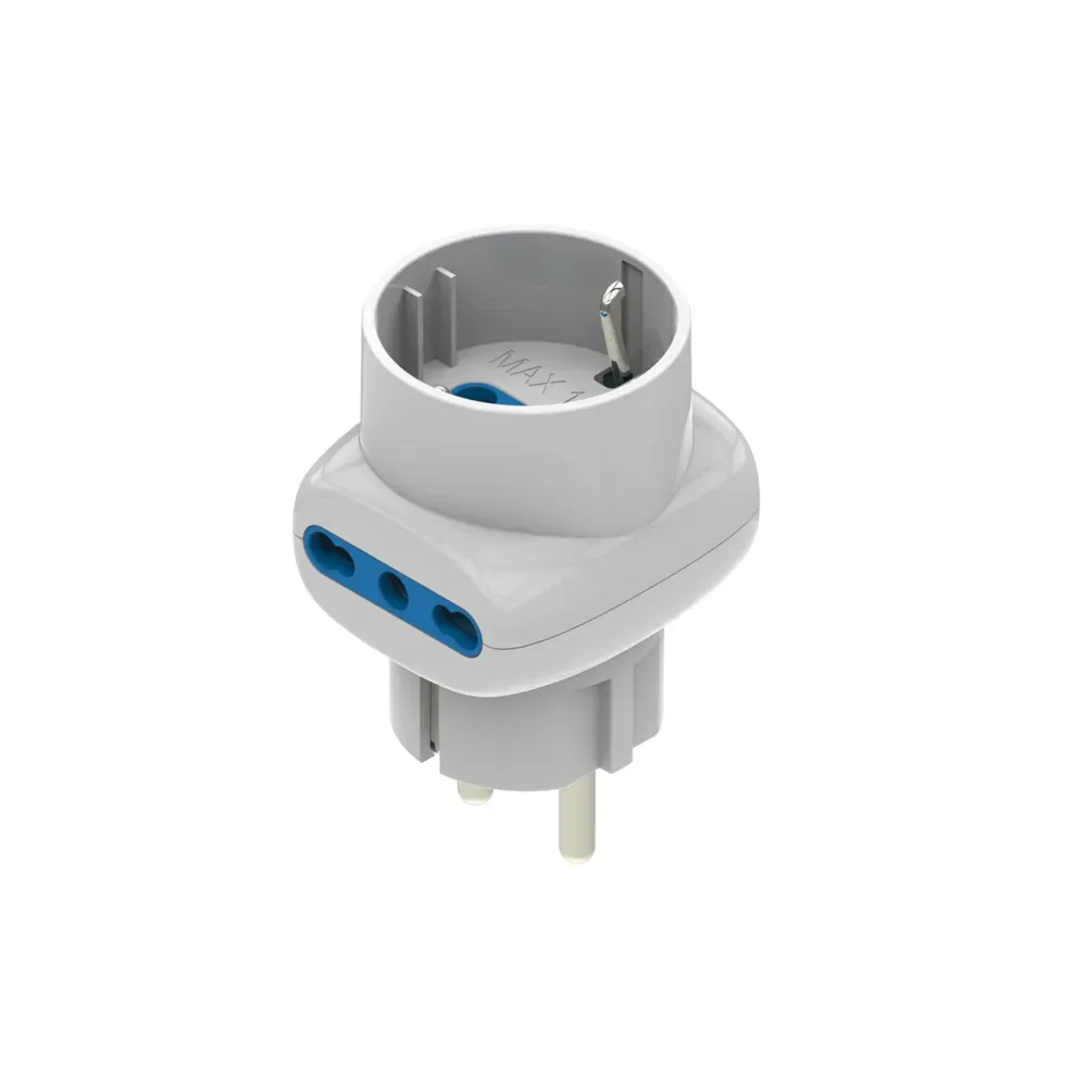 ADATTATORE 3 VIE 16A BIANCO ADATTATORE 3 VIE 16A BIANCO