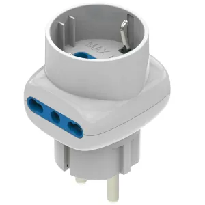 ADATTATORE 3 VIE 16A BIANCO