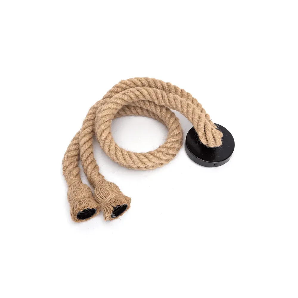 PORTALAMPADA E27 CORDA DI CANAPA CAVO SOSPENSIONE 1M COLORE NATURALE PORTALAMPADA E27 CORDA DI CANAPA CAVO SOSPENSIONE 1M COLORE NATURALE