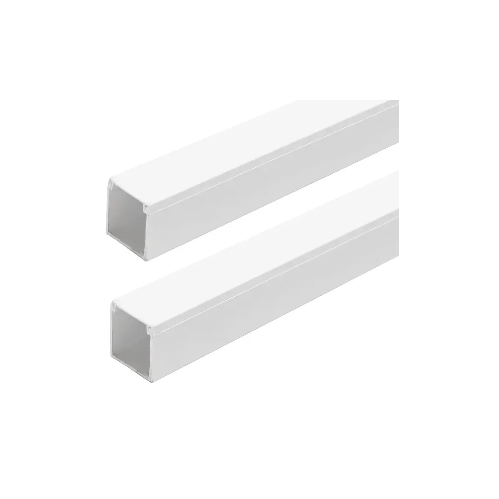 CANALINA QUAD.PVC BIANCA C/SUPP ADECanalina quadrata in PVC bianca con supporto adesivo L2000*W40*H40mmS. L2000XW40XH40MM