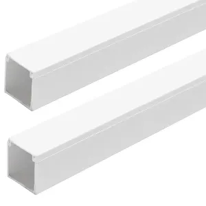 CANALINA QUAD.PVC BIANCA C/SUPP ADECanalina quadrata in PVC bianca con supporto adesivo L2000*W40*H40mmS. L2000XW40XH40MM