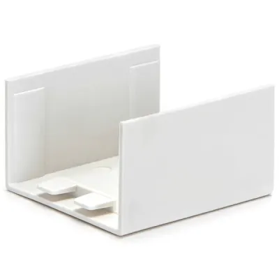 CONNETTORE DRITTO P/CANALINA QUADRATA PVC BIANCO 40X25MM 4PZ