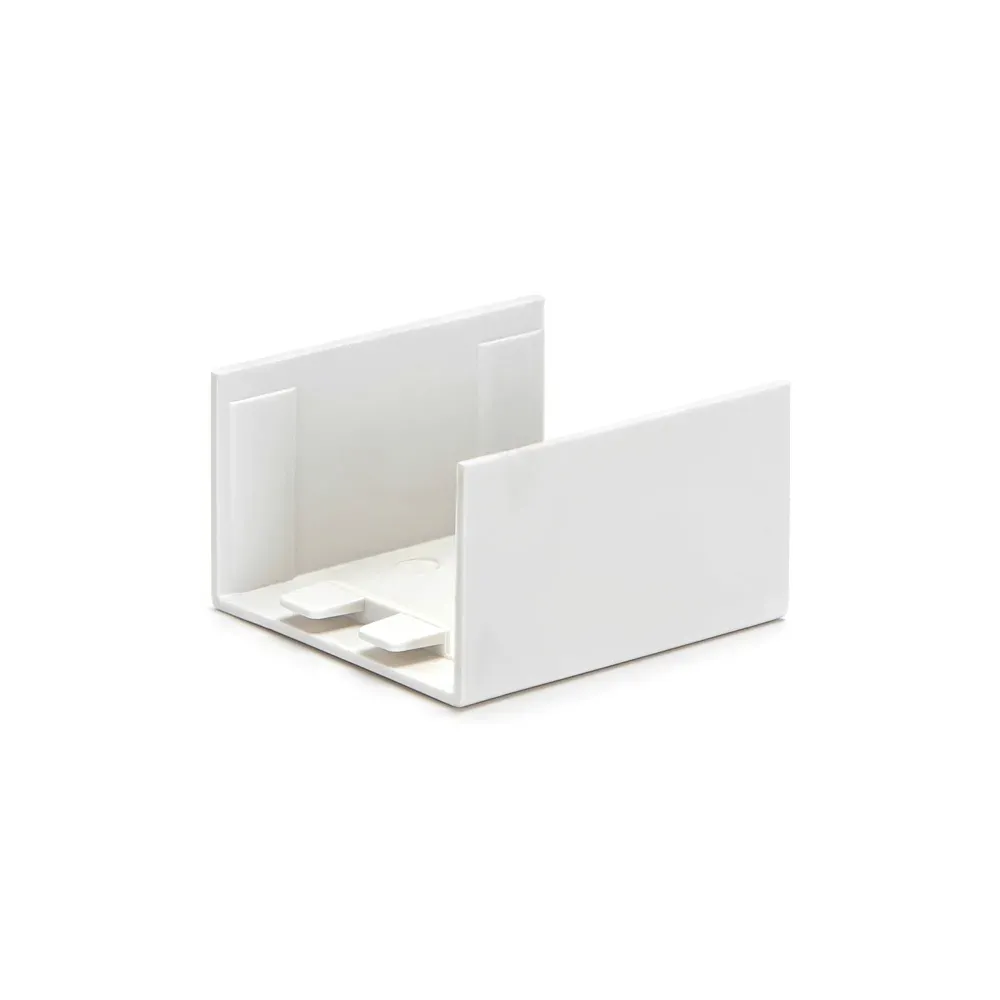CONNETTORE DRITTO P/CANALINA QUADRATA PVC BIANCO 40X25MM 4PZ CONNETTORE DRITTO P/CANALINA QUADRATA PVC BIANCO 40X25MM 4PZ