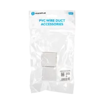 CONNETTORE DRITTO P/CANALINA QUADRATA PVC BIANCO 40X25MM 4PZ