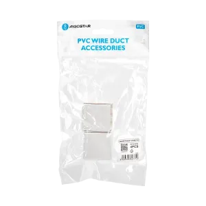 CONNETTORE DRITTO P/CANALINA QUADRATA PVC BIANCO 40X25MM 4PZ