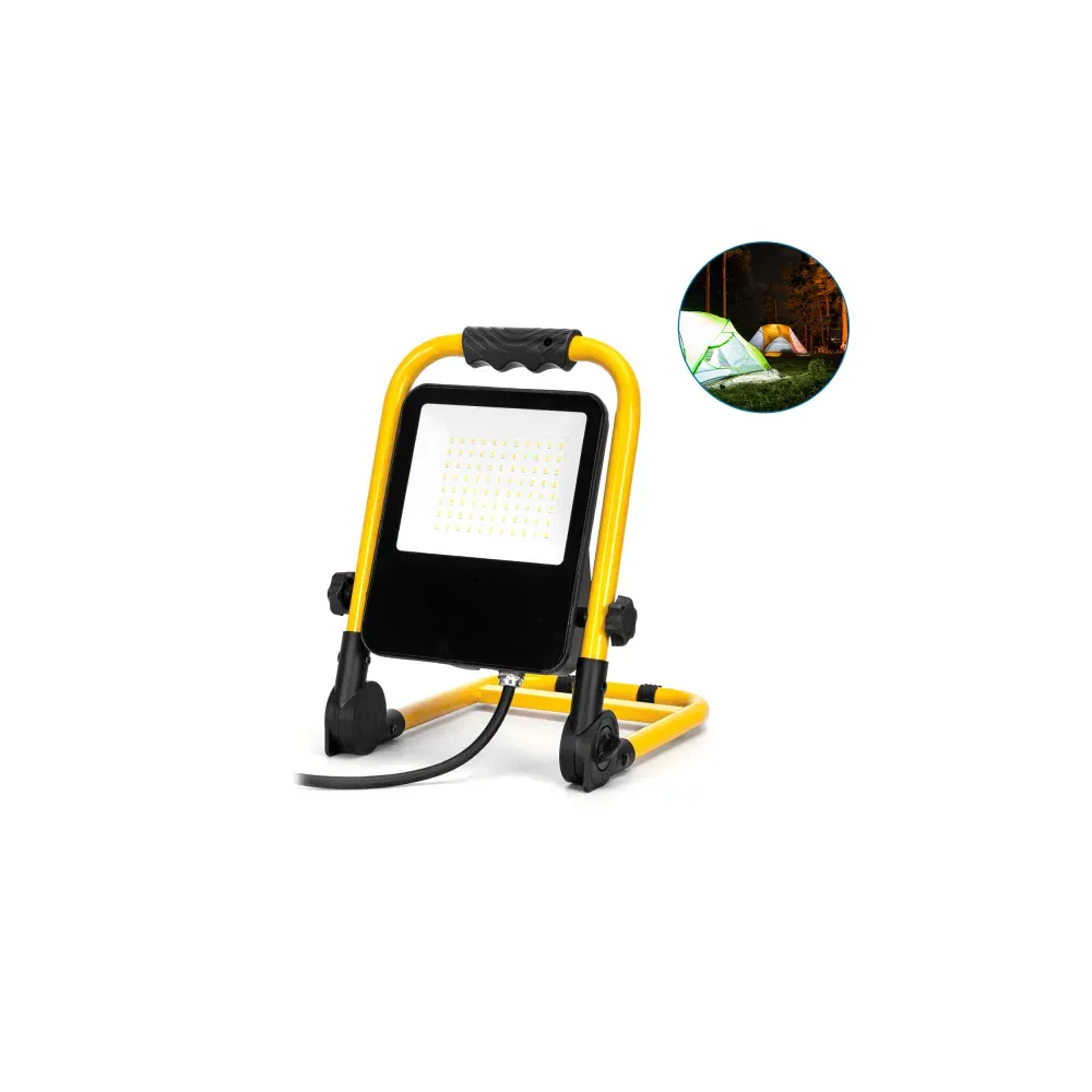 FLOODLIGHT LED DA CANTIERE 50W 6500K CAVO DA 1.8MT FLOODLIGHT LED DA CANTIERE 50W 6500K CAVO DA 1.8MT