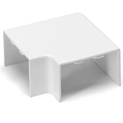 CONNETTORE ANGOLARE P/CANALINA QUADRATA PVC BIANCO 60X40MM 4PZ
