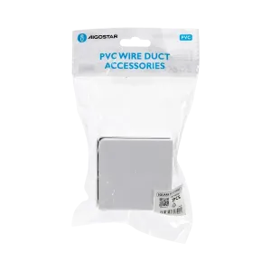 CONNETTORE ANGOLARE P/CANALINA QUADRATA PVC BIANCO 60X40MM 4PZ