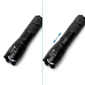 Torcia con messa a fuoco regolabile e batterie