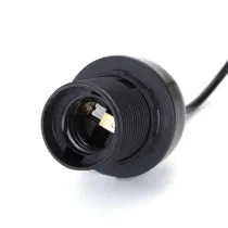 PORTALAMPADA E27 PLASTICA CON CAVO IN SOSPENSIONE 0.5M NERO PORTALAMPADA E27 PLASTICA CON CAVO IN SOSPENSIONE 0.5M NERO