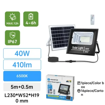 FLOODLIGHT led solare 40w 410lm 6500k lp67