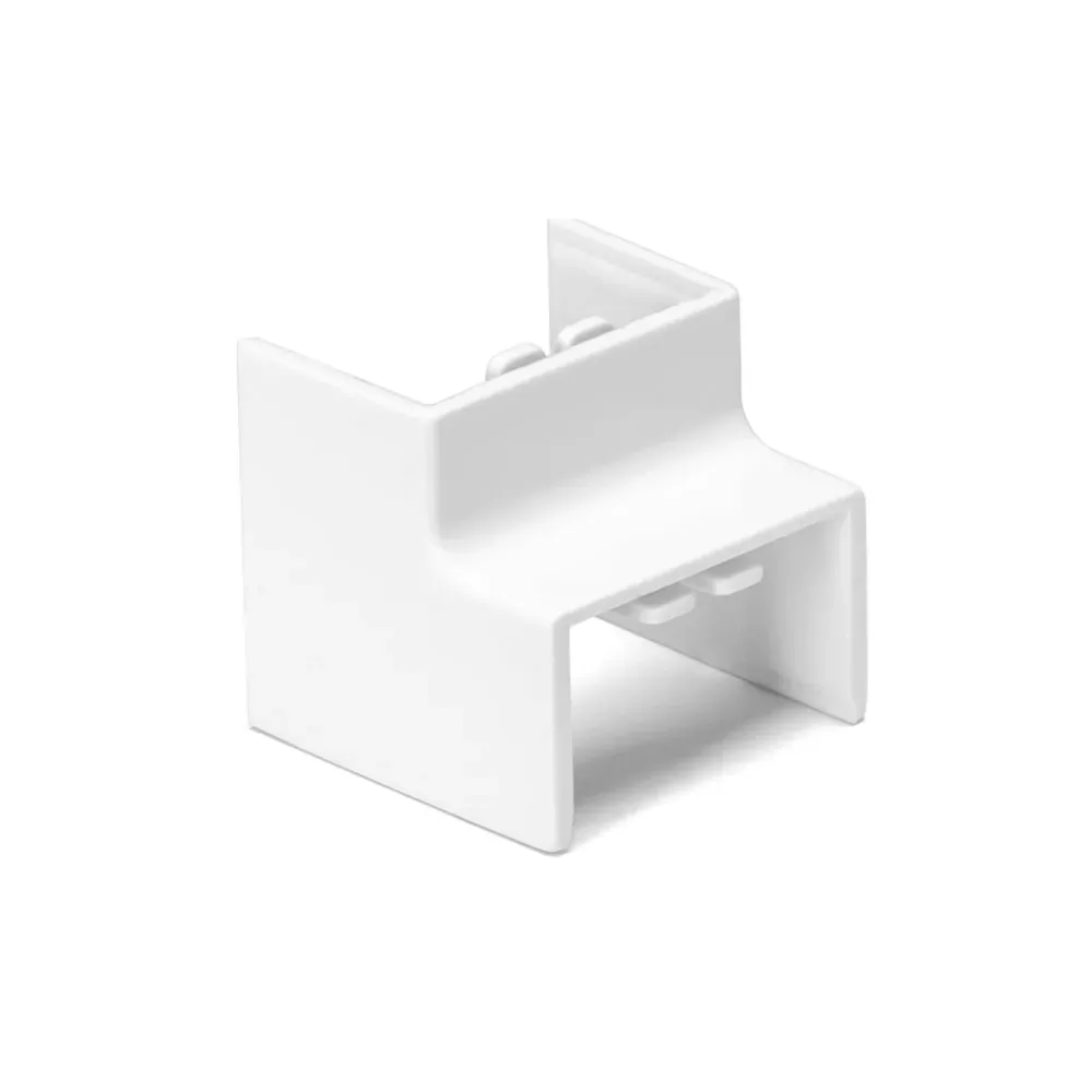 CONNETTORE ANGOLO INTERNO P/CANALINA QUADRATA PVC BIANCO 40X25MM 4PZ