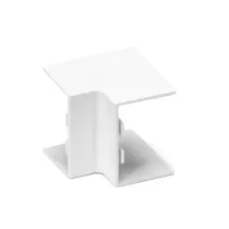 CONNETTORE ANGOLO INTERNO P/CANALINA QUADRATA PVC BIANCO 40X25MM 4PZ