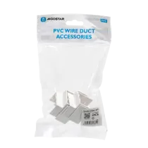 CONNETTORE ANGOLO INTERNO P/CANALINA QUADRATA PVC BIANCO 40X25MM 4PZ