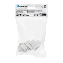 CONNETTORE ANGOLO INTERNO P/CANALINA QUADRATA PVC BIANCO 40X25MM 4PZ