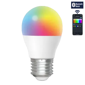 LED G45 E27 6,5W Bluetooth Mesh RGB+CCT