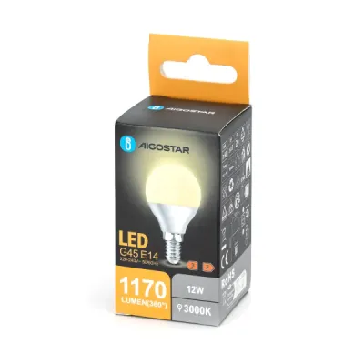Lampadina LED G45 12W 3000K 1170lm E14