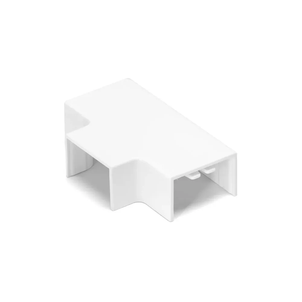 Connettore a T per canalina quadrata PVC BIANCO 25X16MM 4PZ Connettore a T per canalina quadrata PVC BIANCO 25X16MM 4PZ