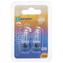 Lampada alogena G9 230V 40W 2700K 2 pz