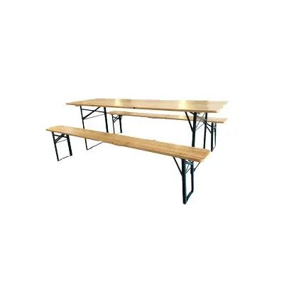 C SET BIRRERIA C/PANCHE LEGNO/METALLO 220X70X76CM