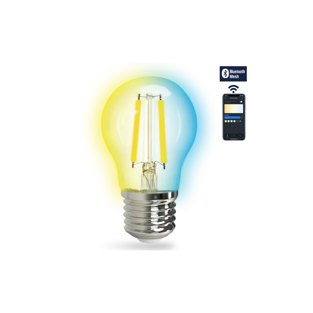 LAMPADINA FILAM. SMART BLUETOOTH MESH G45 4.5W CCT LAMPADINA FILAM. SMART BLUETOOTH MESH G45 4.5W CCT