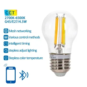 LAMPADINA FILAM. SMART BLUETOOTH MESH G45 4.5W CCT