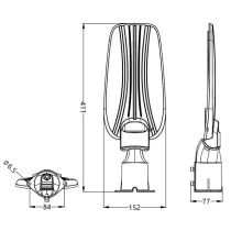 Lampione LED DOB slim 50W Lampione LED DOB slim 50W