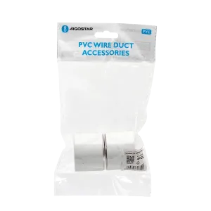 CONNETTORE ANGOLO ESTERNO P/CANALINA QUADRA PVC BIANCO 40X25MM 4PZ