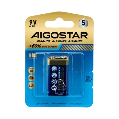 Batteria alcalina 6LR61 9V 1 pz
