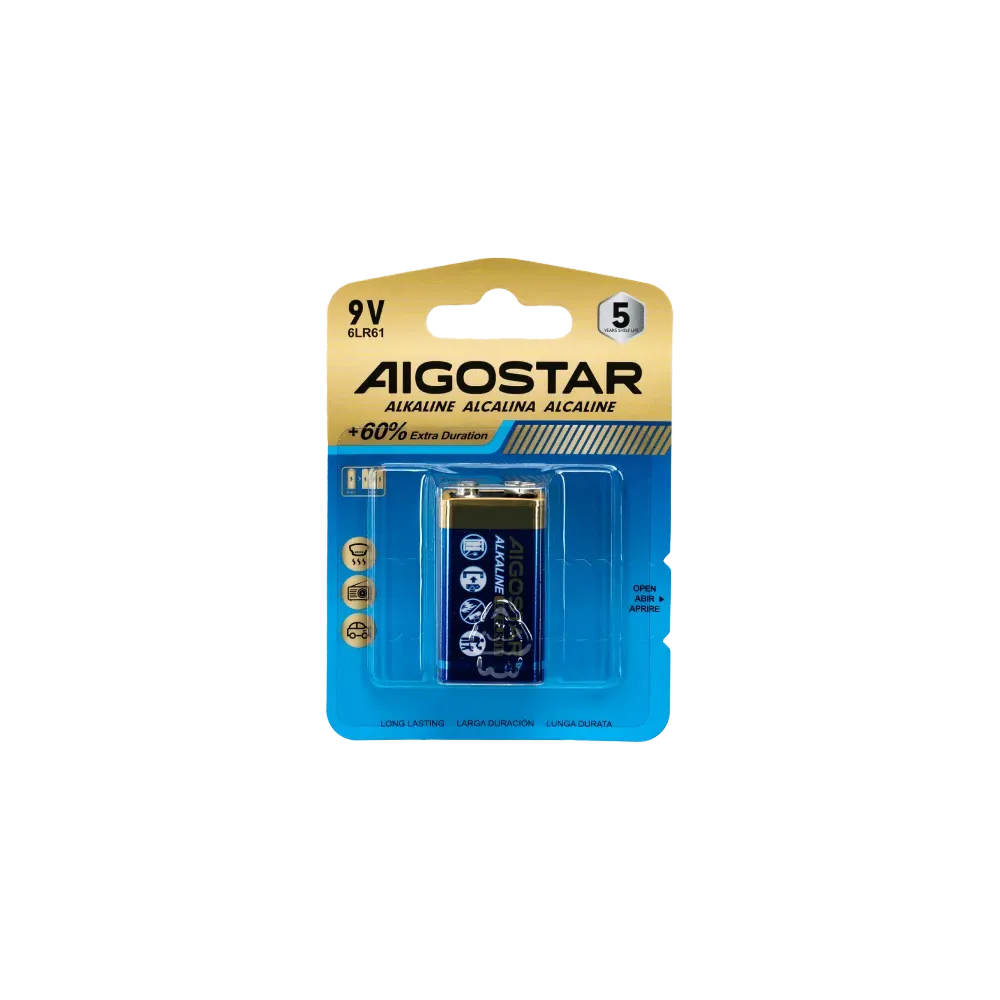 Batteria alcalina 6LR61 9V 1 pz