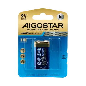 Batteria alcalina 6LR61 9V 1 pz