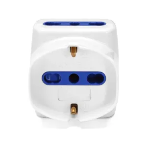 Adattatore a 3 vie 16A bianco